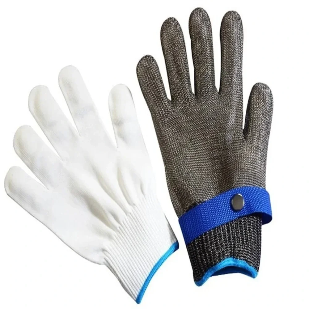 Schwer‎ Cut Resistant Filet Gloves Norwegian Stainless-Steel Mesh sz LARGE